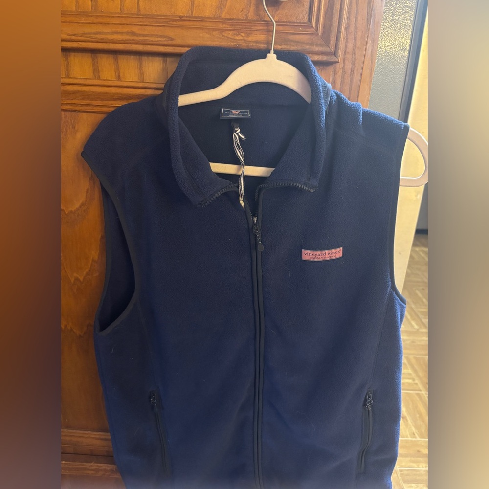 Navy Blue Vineyard Vines Fleece Vest